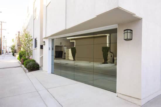 modern home with a wayne-dalton 8450, modern style, luminous residential garage door