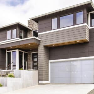 modern home with a wayne-dalton 8450, modern style, luminous residential garage door