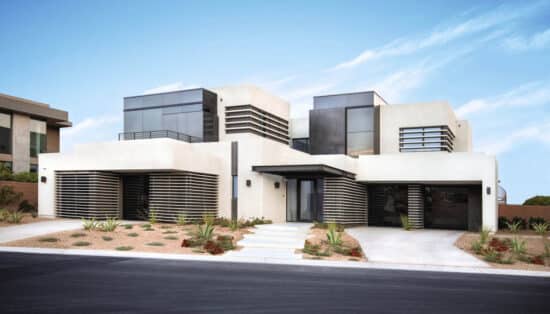 ultra modern home with wayne-dalton 8450, modern style, luminous residential garage doors