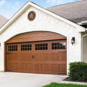 home in san antonio with a sonoma red oak wayne-dalton 9800, faux wood grain style, fiberglass residential garage door