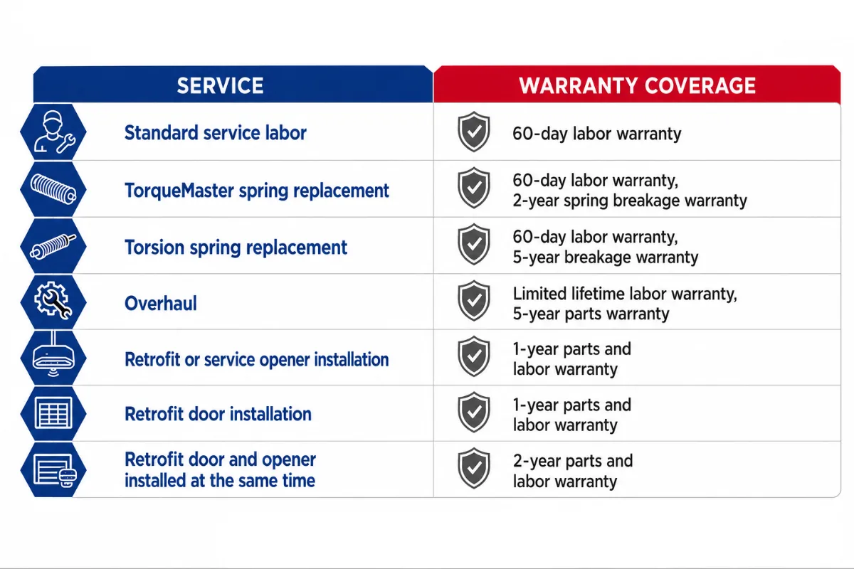 Hollywood Crawford warranty coverage.
